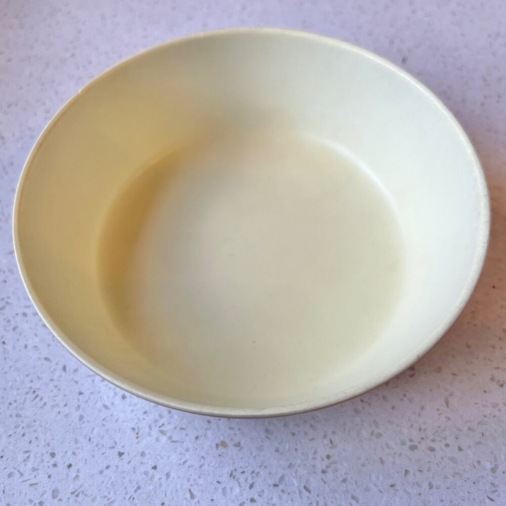 TexasWare Cereal Bowl 5.25" Dia Yellow & Brown Mrlamine MCM Berry Retro READ - Picture 2 of 8